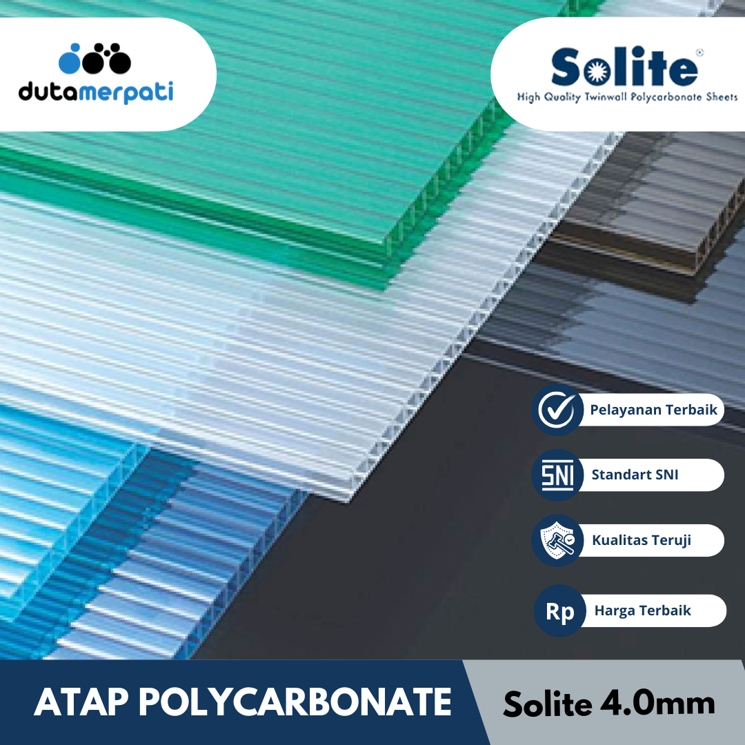 Distributor Atap Bening Polycarbonate Tebal 4.0 mm Surabaya